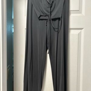American Eagle Outfitters Charcoal Jumpsuit